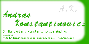 andras konstantinovics business card